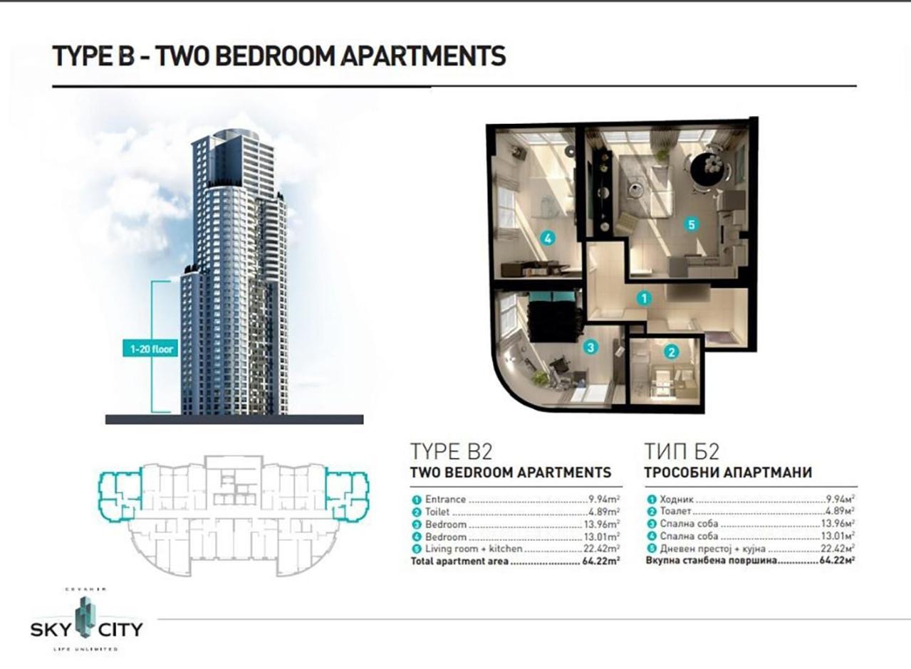 18Th & 16H Floor Secure Luxury Condos With Pool & Fitness Included In Price Σκόπια Εξωτερικό φωτογραφία